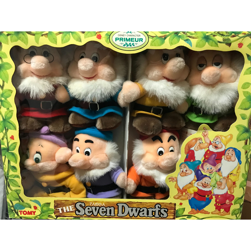 迪士尼 Disney TOMY THE Seven Dwarfs 7人の小人 白雪公主 七矮人 絨毛玩偶 娃娃 玩偶