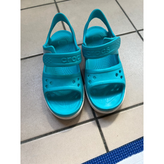 cross 藍色女童防水涼鞋21公分可穿。