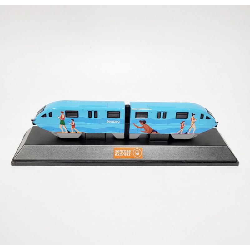 【Q版 列車模型】新加坡•聖淘沙 輕軌捷運列車 (藍色)