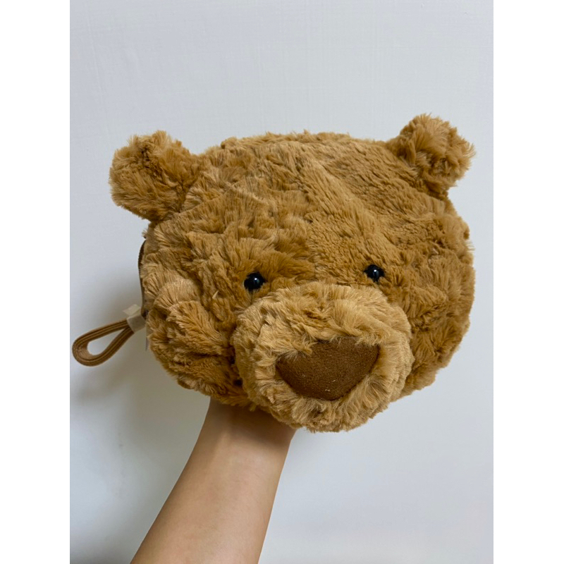 Jellycat 現貨🐻 Bartholomew Bear Bag巴塞羅熊頭包🐻（16x18cm)