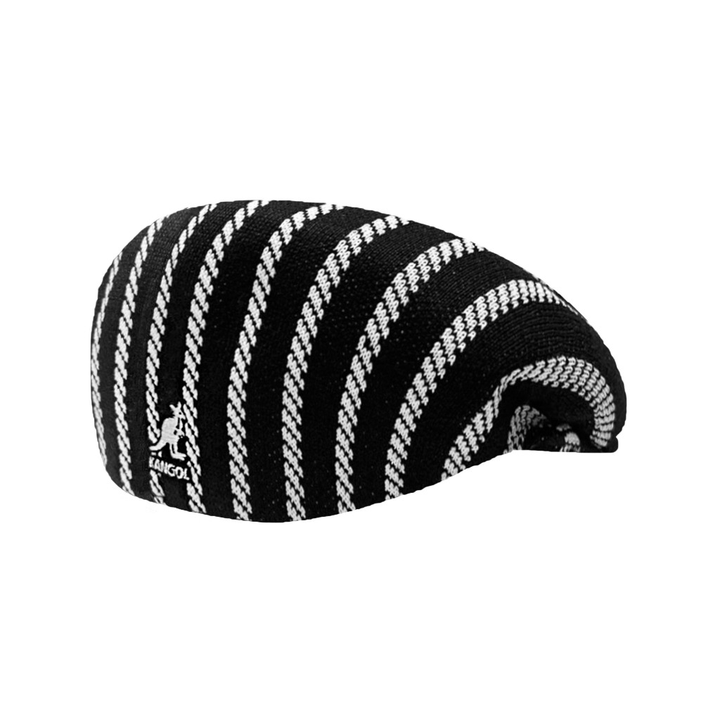 KANGOL 504 TWIST STRIPE 麻花條紋 黑白 條紋 小偷帽 鴨舌帽 袋鼠帽【TCC】