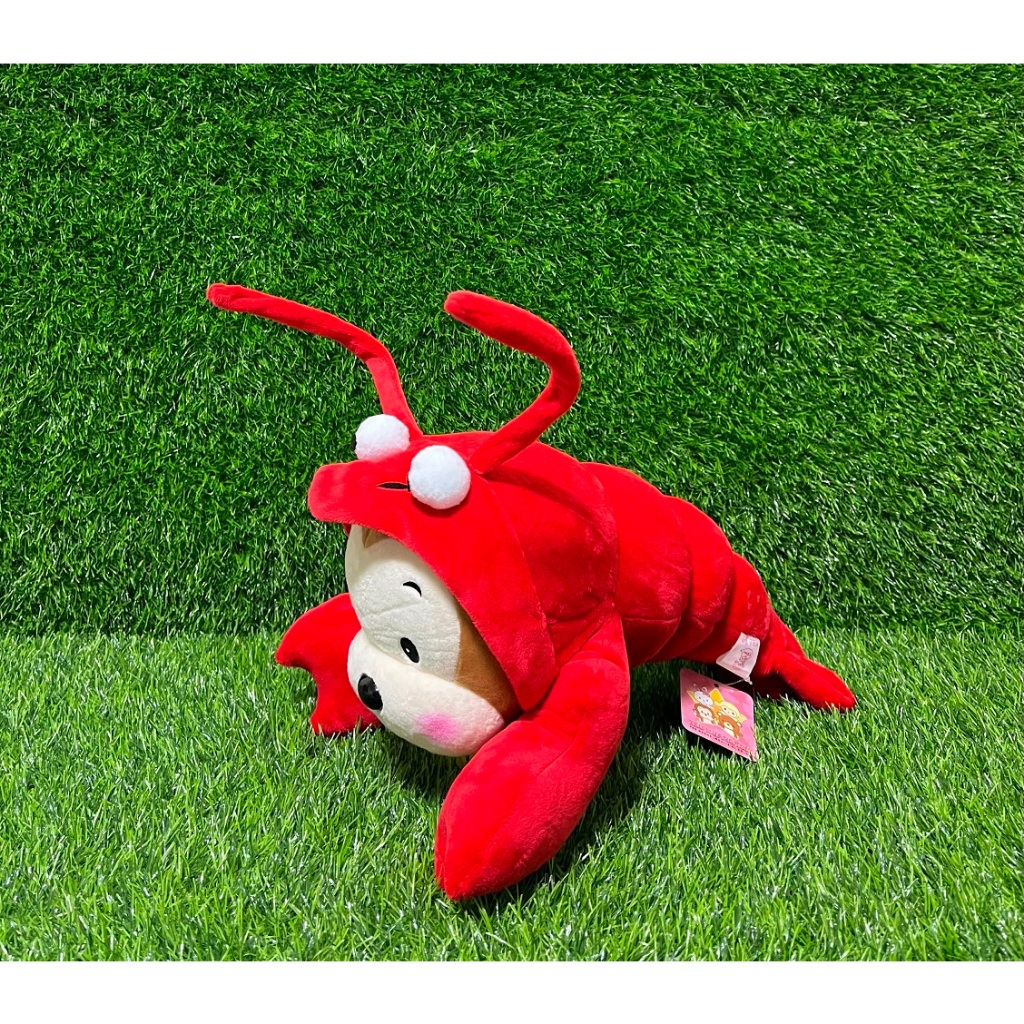 【捌貳壹】 龍蝦猴 蝦猴 抱枕 (20~75公分) 娃娃 淘氣猴 猴子 戀愛猴 (紅)