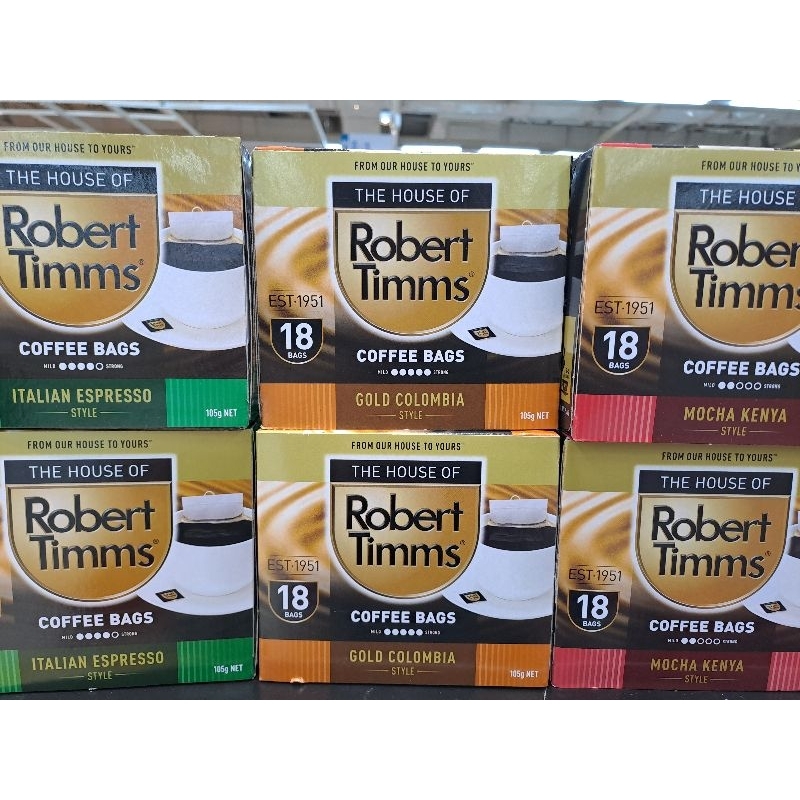 [有貨] 澳洲經典咖啡品牌 Robert timms 濾袋咖啡 18入 義式 摩卡 肯亞 哥倫比亞 濾掛咖啡