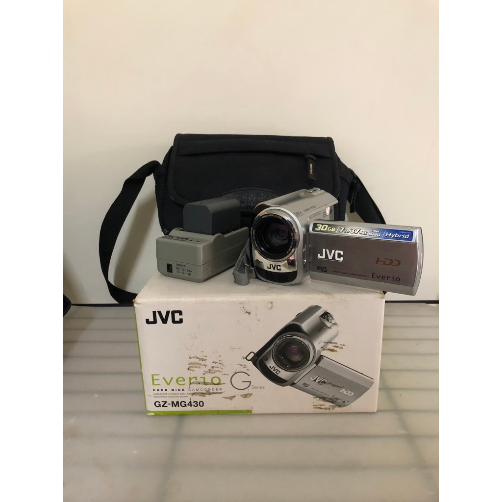 (二手) 攝影機 JVC Evrio GZ-MG430 數位多媒體攝影機 V8 星鑽銀 數位硬碟式攝影機 家用攝錄影機