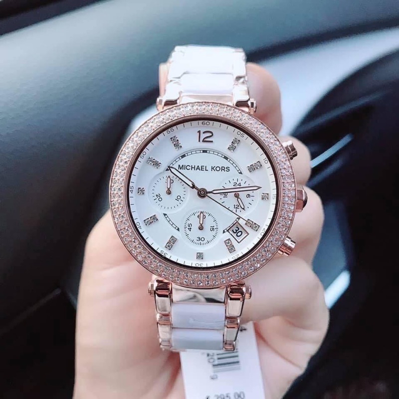 🔥卡拉國內外代購🔥 現貨在台🇹🇼MK 女生手錶 白色搭配玫瑰金 MK5774
