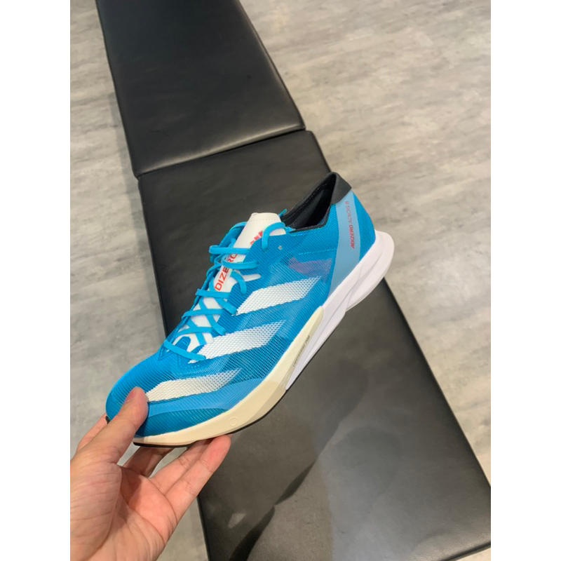  ADIDAS ADIZERO ADIOS 8 藍 白 馬牌底 慢跑鞋 男鞋 HP9721