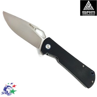 SRM 1168 鰭片快開黑G10柄摺疊工具刀 -D2鋼(拉絲處理) / SRM 1168 詮國
