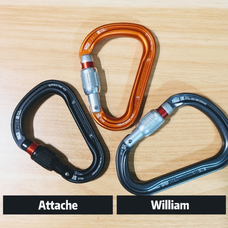 Petzl 全新現貨 帶鎖鉤環/梨型D/大D勾環/輕量化/D扣/手動 william Attache ScrewLock