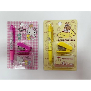 三麗鷗 布丁狗 凱蒂貓 自動鉛筆迷你釘書機 文具用品 禮盒 鉛筆