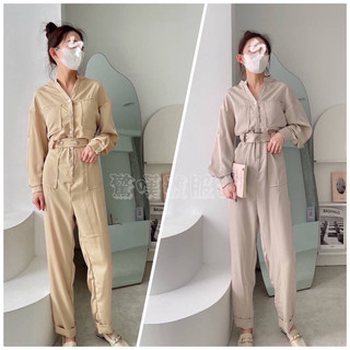 2360(四季新款🌟現貨秒出)❗️驚嘆號服飾❗️質感連身腰帶工裝褲🌹