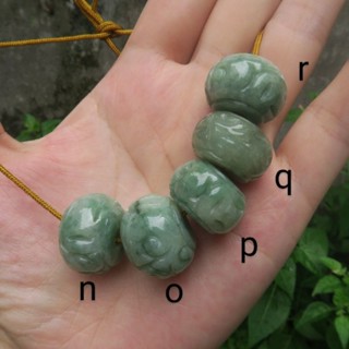 Coco緬甸玉 翡翠a貨 招財手工雕花路路通--LU53 淡綠色 現貨在臺北市