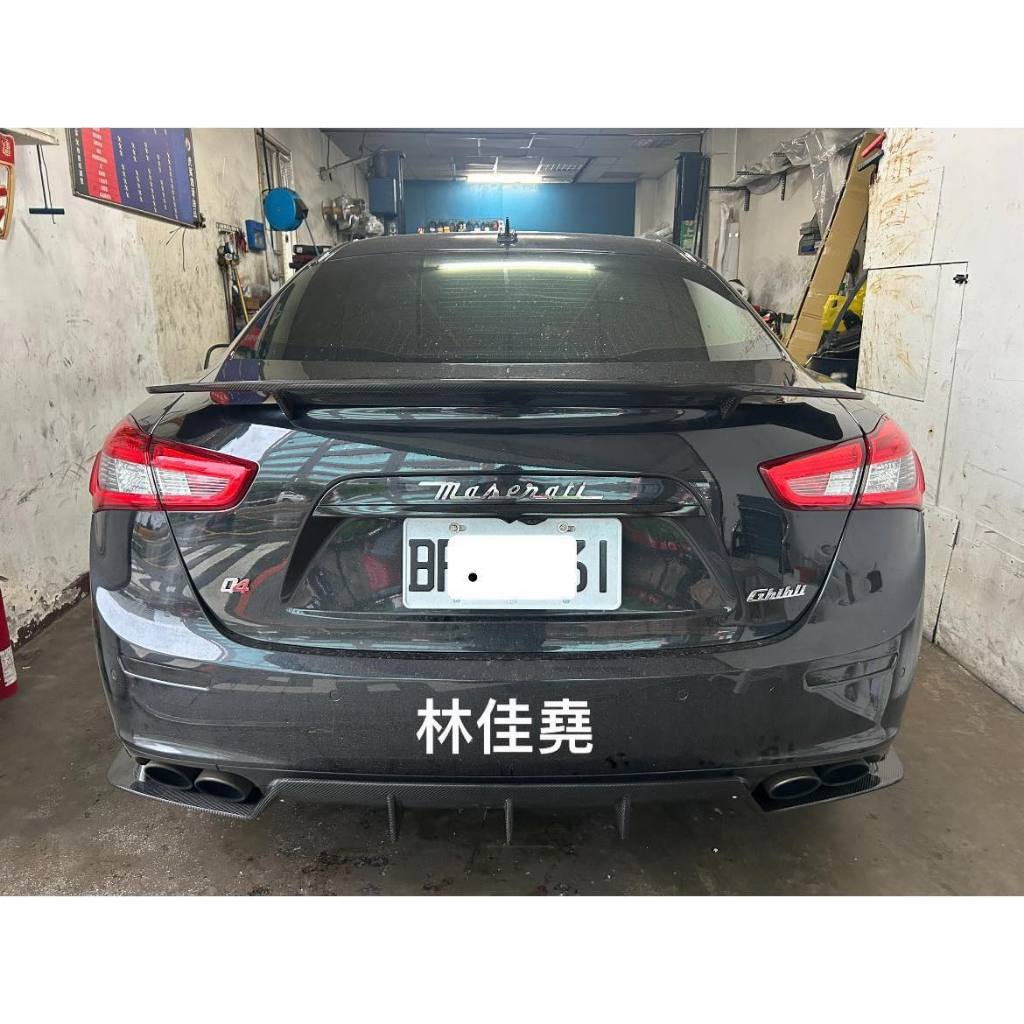 瑪莎拉蒂 Maserati Ghibli 吉博力RT款碳纖維尾翼 SQ4碳纖維鴨尾 Q4尾翼 瑪莎拉蒂碳纖維尾翼