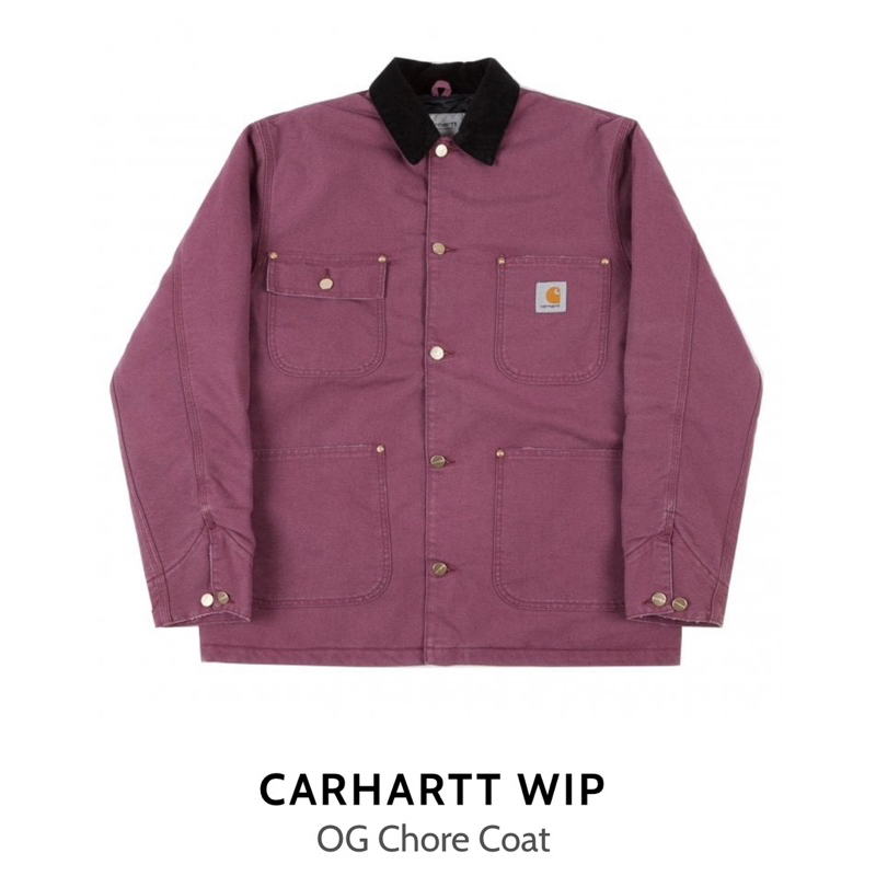 CARHARTT WIP OG Chore Coat 外套 大衣 玫紅 深粉紅 二手 黃金S號