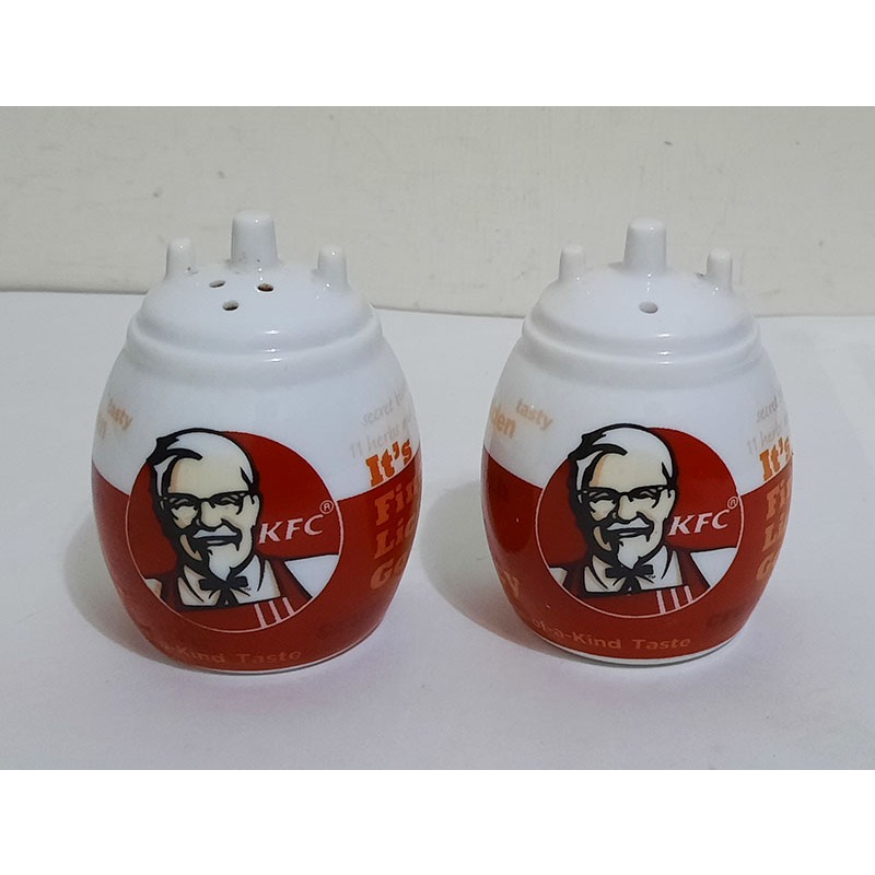 KFC 肯德基 壓力鍋造型 陶瓷調味罐(胡椒罐+鹽罐)