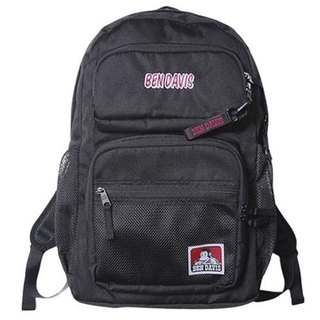 BEN DAVIS BDW-8306-69 CLASS DAYPACK 大容量多層 電腦 後背包 (黑底紅字) 化學原宿