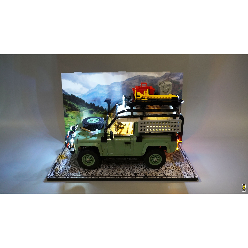 【台南樂高 益童趣】LEGO 10317 路虎 Defender 90 LED燈組專用包/防塵箱/組合套裝 紙片燈