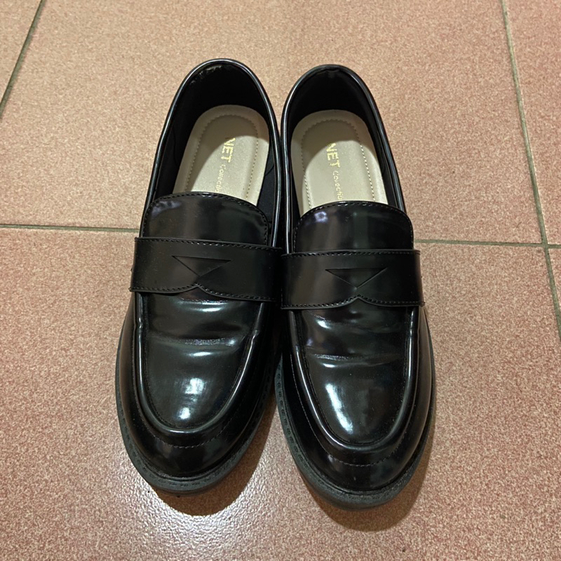NET 黑色皮鞋 樂福鞋 亮面 JK制服皮鞋 38（23.5-24）