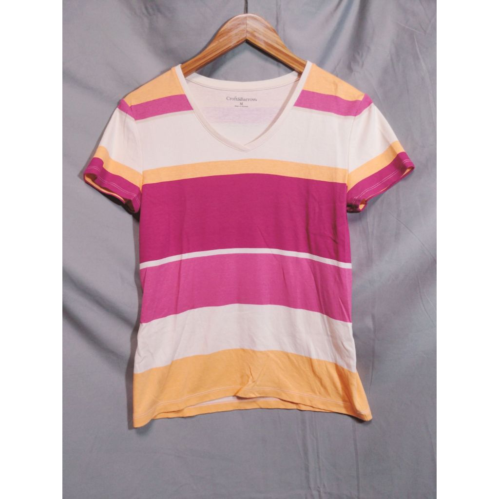 【出清二手衣】近全新美國品牌croft Barrow 棉質好穿 T-shirt