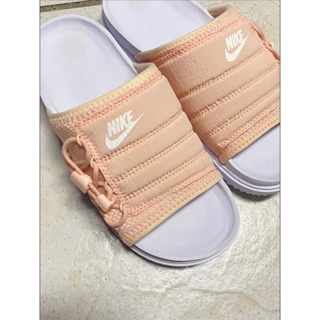 Nike 珊瑚粉橘色拖鞋 麵包拖鞋 女性拖鞋
