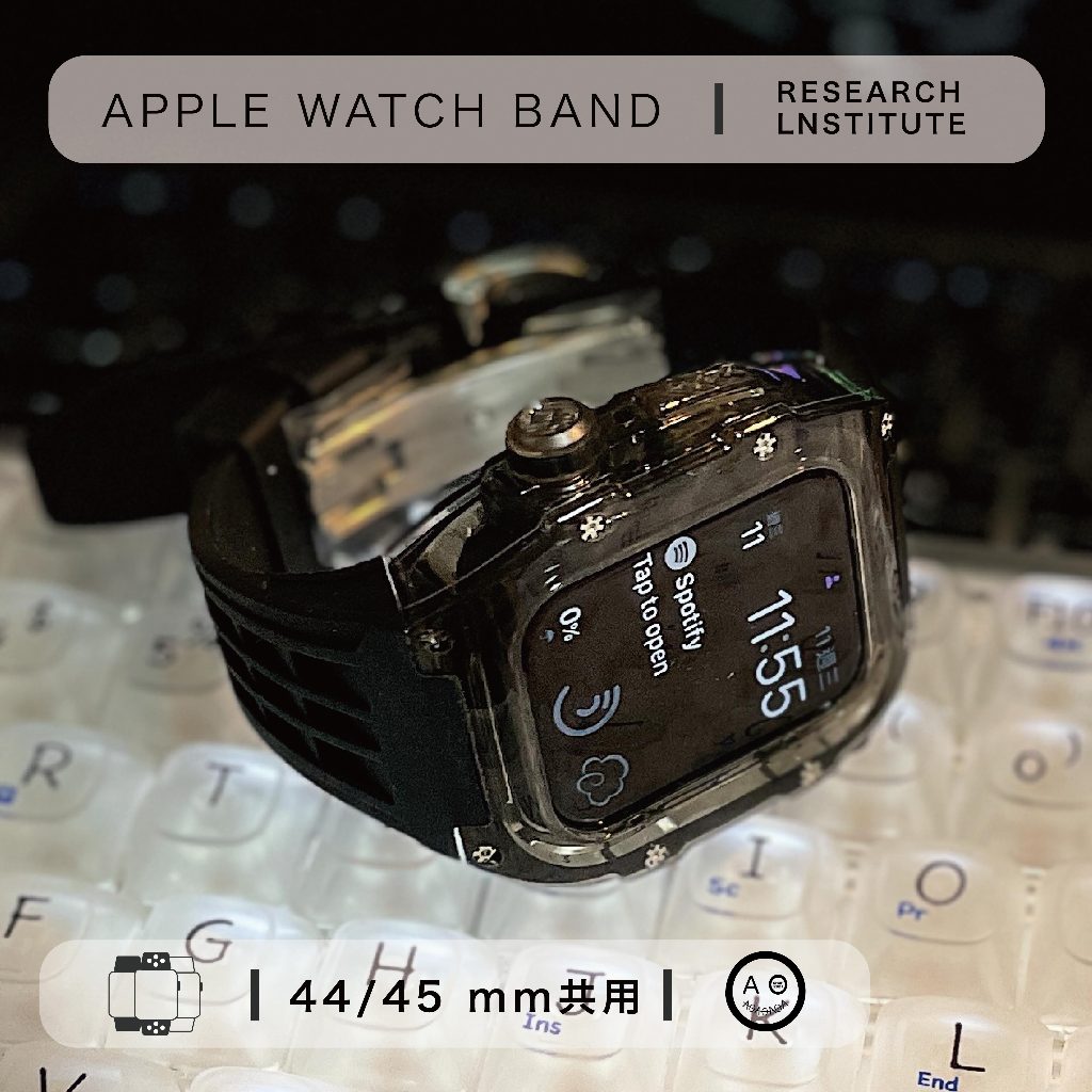【台灣現貨】Apple Watch 45 44mm共用矽膠超防護保護殼 錶帶 附螺絲 錶殼