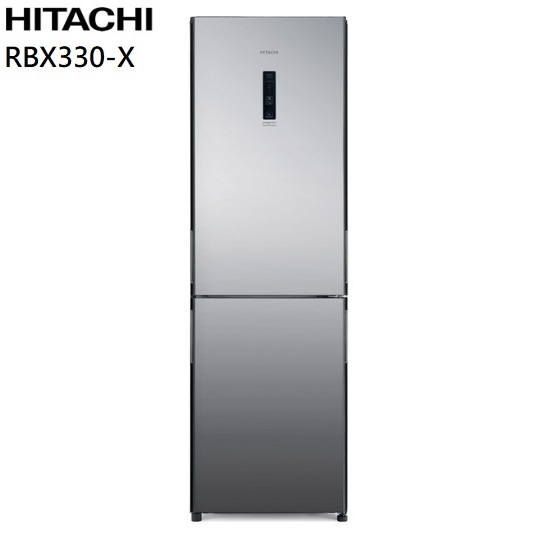 ✿聊聊最便宜✿全台配裝✿全新未拆箱 RBX330-X【HITACHI日立】313L 變頻雙門冰箱 琉璃鏡