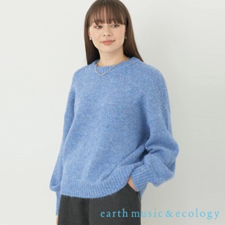 earth music&ecology 定番混紗圓領厚長袖針織衫(1L34L2C0100)