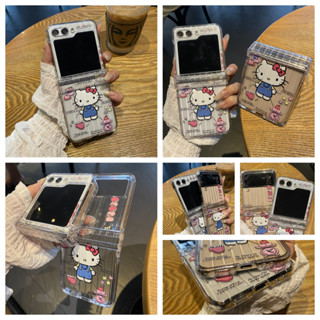 三星GalaxyZ Flip5 4 3 摺疊機手機殼 蘋果凱蒂貓 Samsung 三星Z Flip6 翻蓋殼 防摔保護殼
