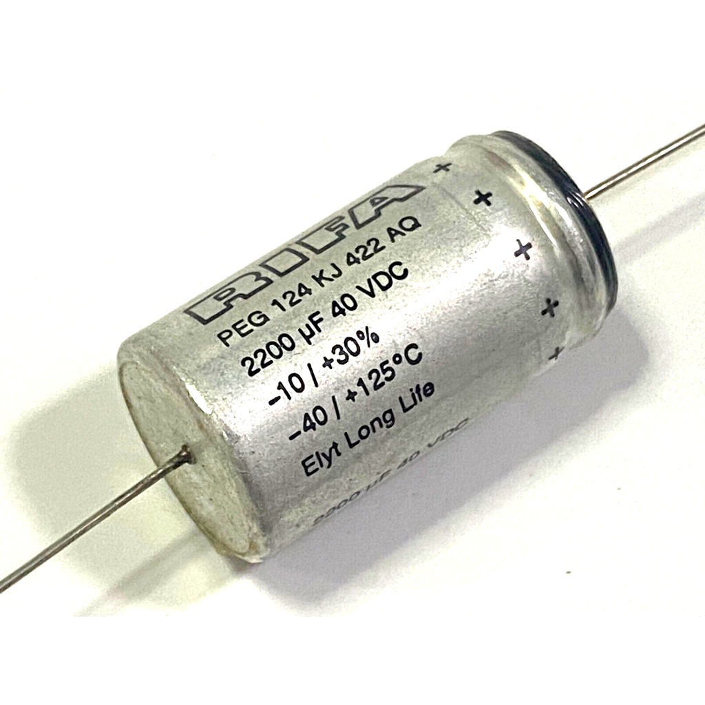 1個 - 瑞典RIFA PEG124 2200uF 40V 臥式電解電容 長壽命 125度
