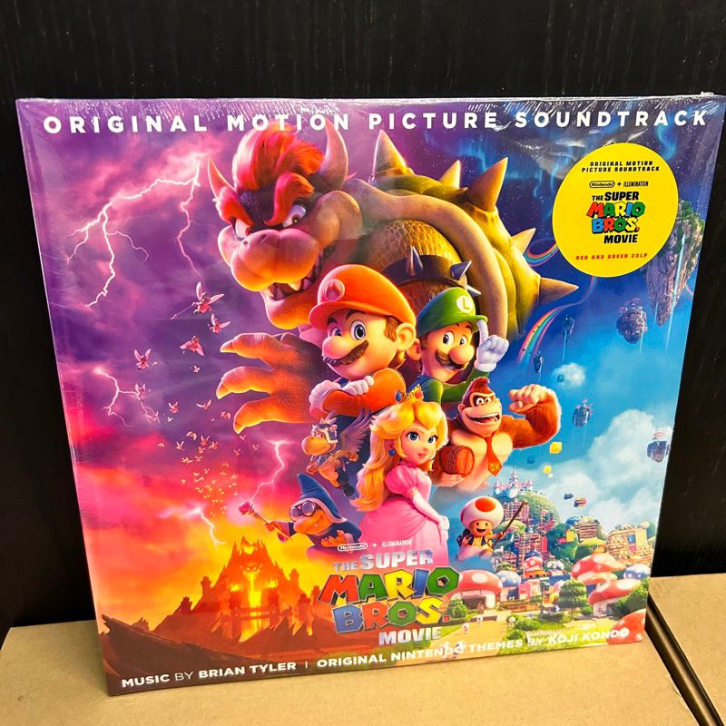 the super Mario bros 超級瑪利歐 電影原聲帶 （LP/ 紅綠彩膠)