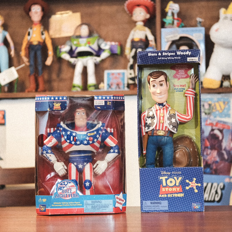 Myu - 皮克斯 玩具總動員 美國國旗 巴斯光年 胡迪 美國巴斯光年 公仔 擺飾 收藏