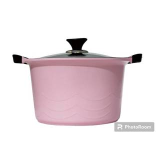 【有發票】韓國製造 EUROCOOK 不沾湯鍋26cm (含蓋)玫瑰湯鍋 IH爐可用 大容量7.2L不沾鍋