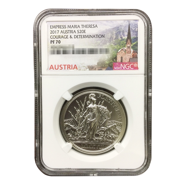 2017奧地利瑪麗亞特蕾莎紀念銀幣－NGC PF70鑑定幣(奧地利標籤)