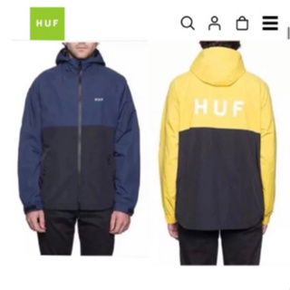 🇺🇸 限量正品潮牌HUF STANDARD SHELL JACKET 風衣夾克拼色防風外套/三色 藍 紅 黃