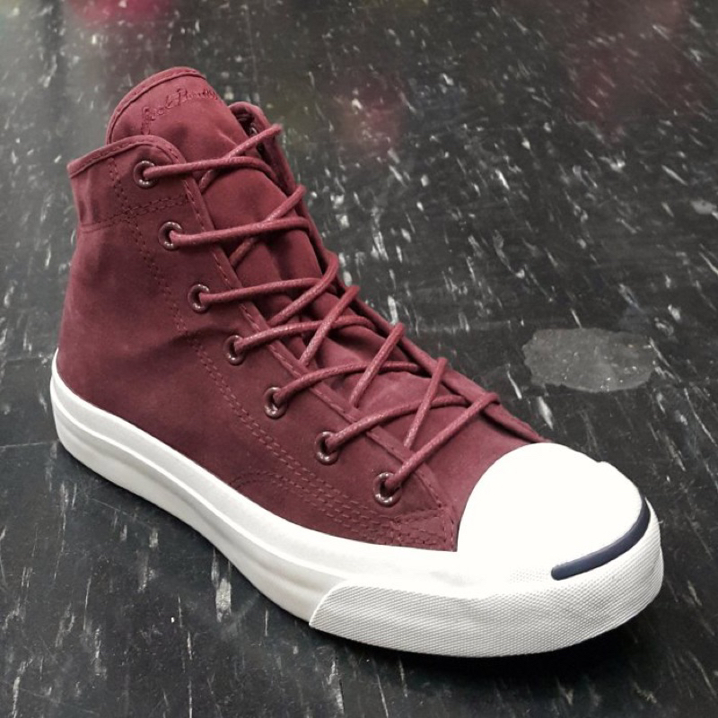 【SNEAKER W】Converse 開口笑高筒Jack Purcell JACK 酒紅色 軟木塞鞋墊 147938C