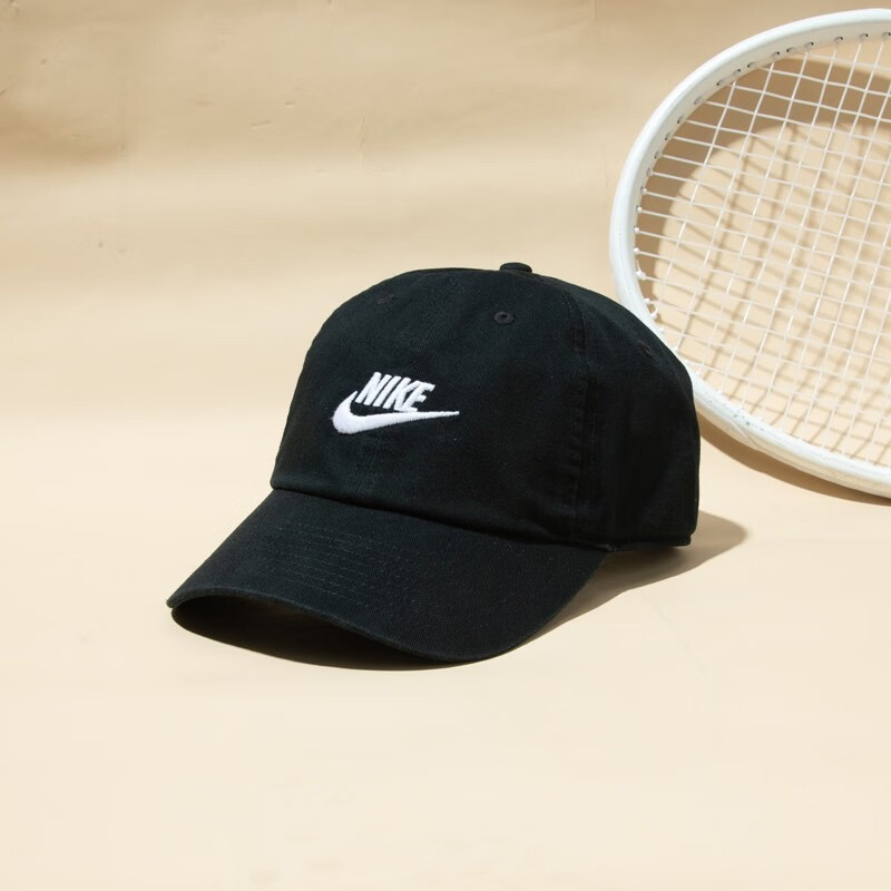 NIKE CLUB CAP 卡其色 黑色 刺繡 復古老帽 棒球帽FB5368