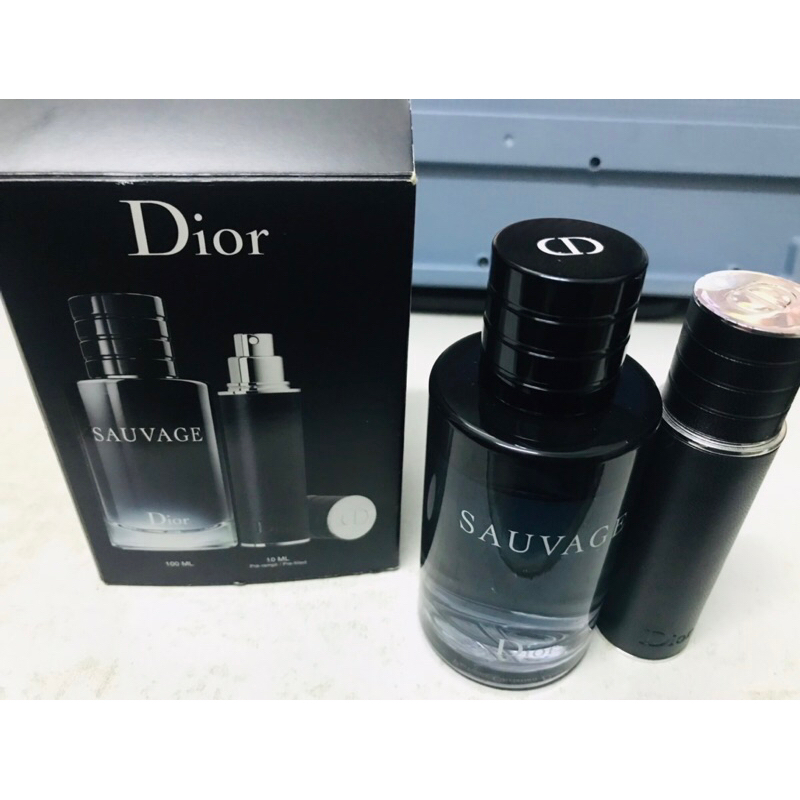 售非全新渣男香 DIOR 迪奧 SAUVAGE 曠野之心淡香水100ml+10ml隨身瓶禮盒組