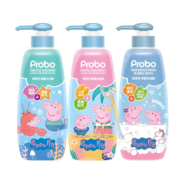 現貨 Probo 博寶兒 佩佩豬 護敏沐浴露 / 洗髮露  /泡泡浴露 500ml  沐浴乳 洗髮乳 泡泡露