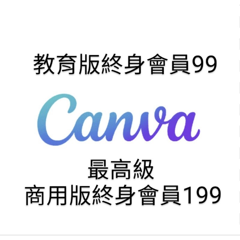 Canva Pro商用版 終身會員 199元