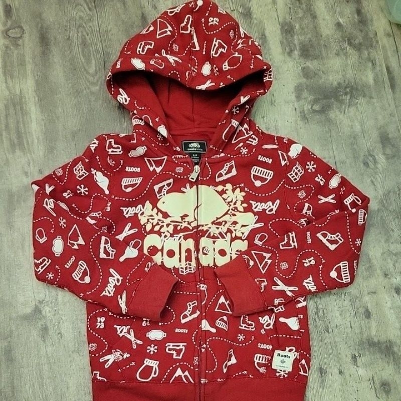 ROOTS KIDS - Canada 紅色長袖外套，S號(5-6Y)