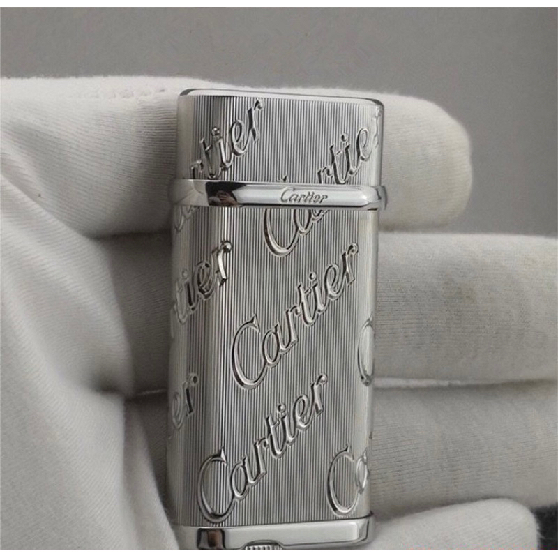 Cartier打火機附原裝盒！說明書！Logo銀色！二手品、極新！非Zippo、Dunhill、Dupont