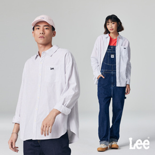 Lee 男女適穿 小LOGO休閒長袖襯衫 LB307007742