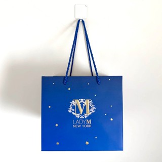 『禮品袋』Lady M NEW YORK 紙袋 手提袋 購物袋 (星點藍)