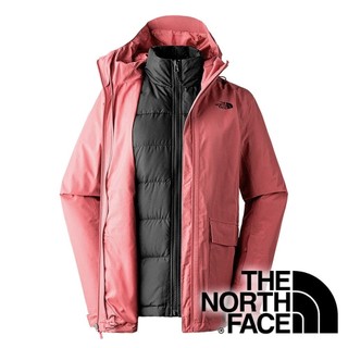 【THE NORTH FACE 美國】女DRYVENT防水兩件式外套(鵝絨FP600) 『桃/黑』NF0A5AY1