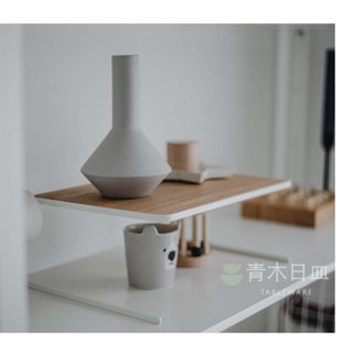 〖臺灣現貨〗無印風 簡約質感木質雙層收納架 多功能收納層架 雙層收納架 收納架 置物架 收納 裝飾架 層架 架子
