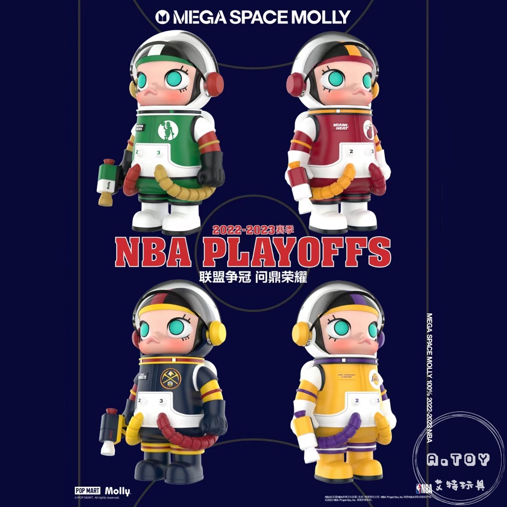 {預購} POPMART泡泡瑪特 MEGA珍藏系列 SPACE MOLLY 100% 2022-2023NBA系列 吊卡