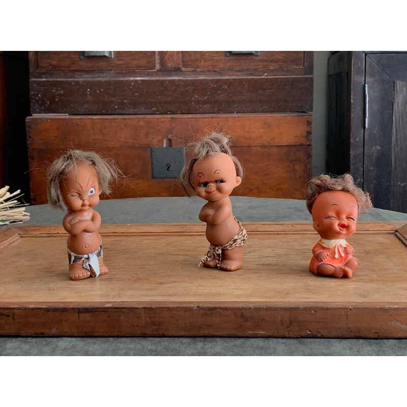 【福三】三隻合售 喜怒哀樂 早期娃娃 早期軟膠娃娃
