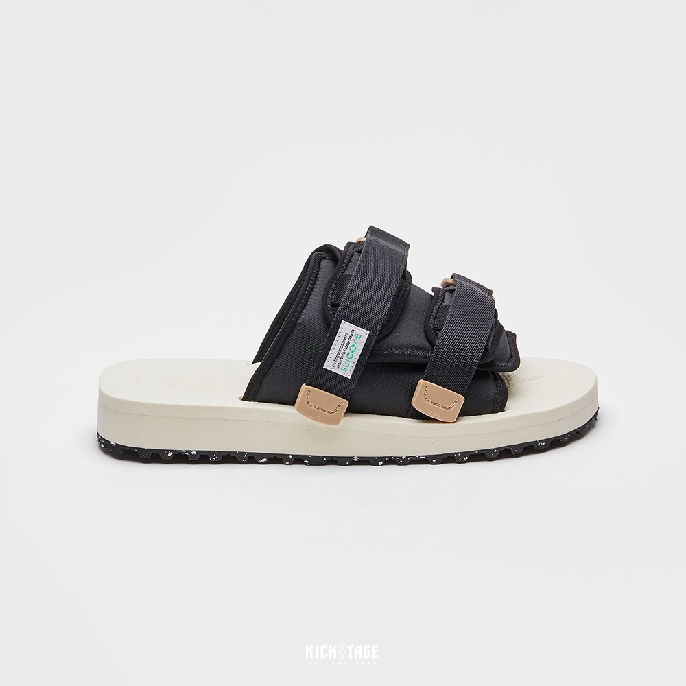 SUICOKE MOTO-Cab-ECO-Black/ivory 黑象牙白 尼龍 厚底拖鞋【SK23056CECOBI】