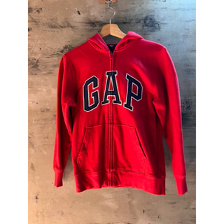 💫二手商品 GAP Kids XL 紅色 刺繡 LOGO 連帽外套 外套 嬌小 女