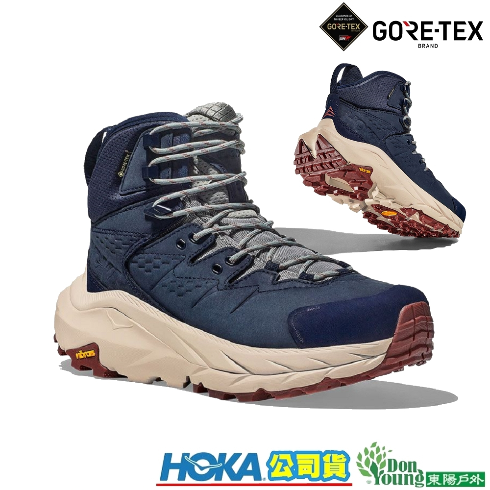 【HOKA 】 HO1130529LSSND中性款 U Kaha 2 Goretex 登山鞋 深藍/流沙色