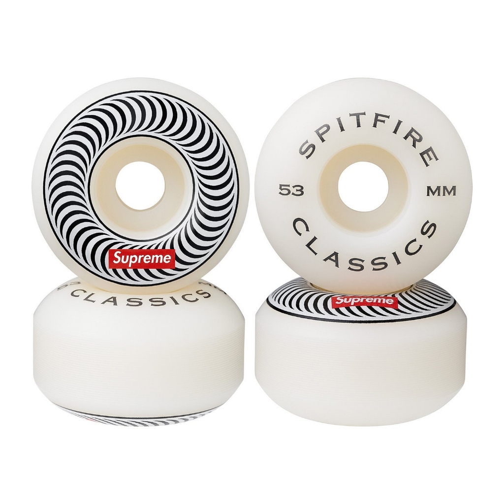 Supreme Spitfire Classic Wheels 白色滑板輪子 53mm 99D 現貨直出